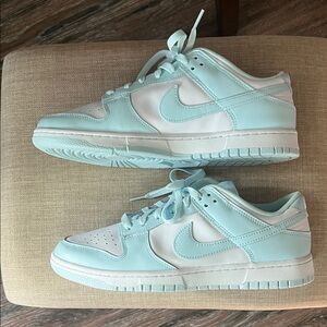 Nike Light Blue and White Dunks